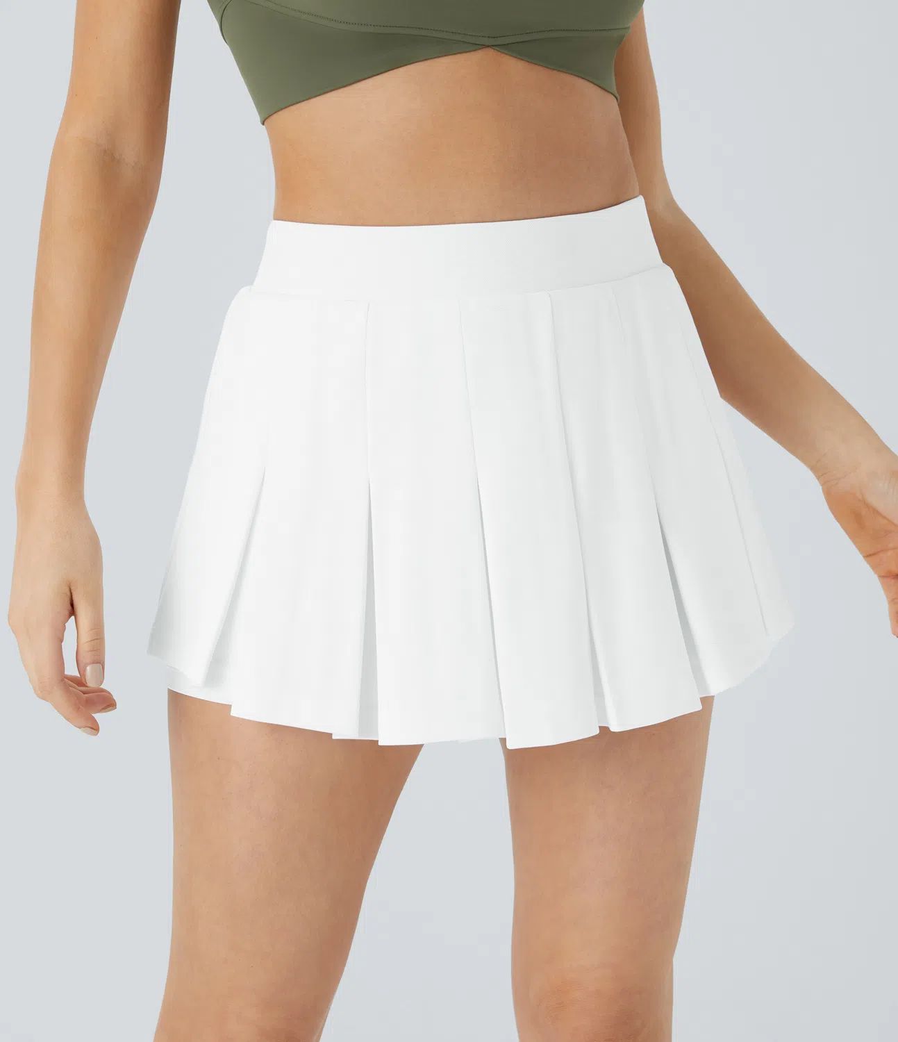 Women’s High Waisted 2-in-1 Side Pocket Pleated Mini Tennis Skirt - Halara | HALARA