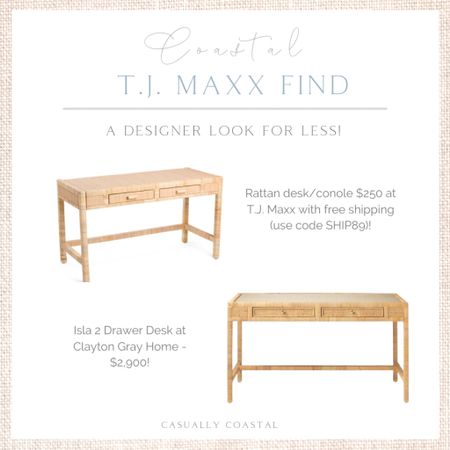 Run!!! This rattan desk/console that I scored last winter at my local Marshall’s is back! It's gorgeous in person and it sold out in a flash the one time it got stocked online! Just $250 - use code SHIP89 for free shipping!

#LTKhome #LTKstyletip