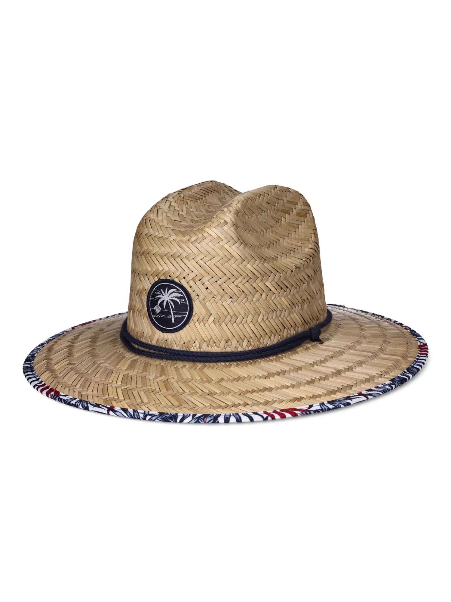 Swiss Tech Men's Straw Lifeguard Hat. Printed Brim | Walmart (US)
