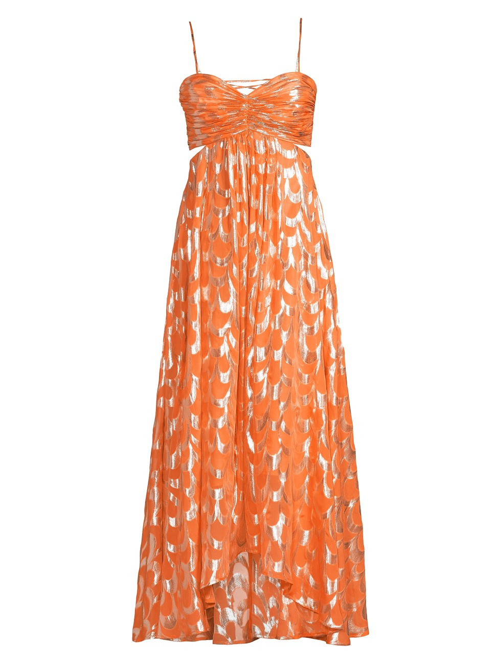 Adele Pleated Silk Cut-Out Dress | Saks Fifth Avenue