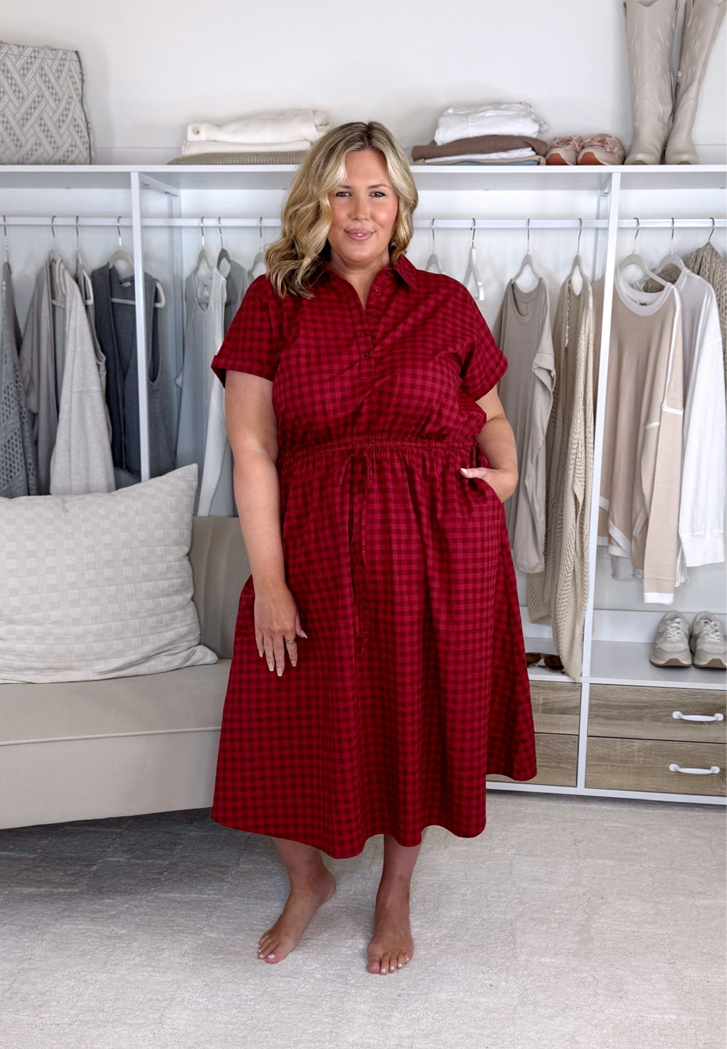 Lane Bryant finds! Wearing a size 18 in the collard midi dress. Plus size, outfit inspo, fall wear, dresses, fall fashion, apron belly

#LTKMidsize #LTKPlusSize #LTKSeasonal