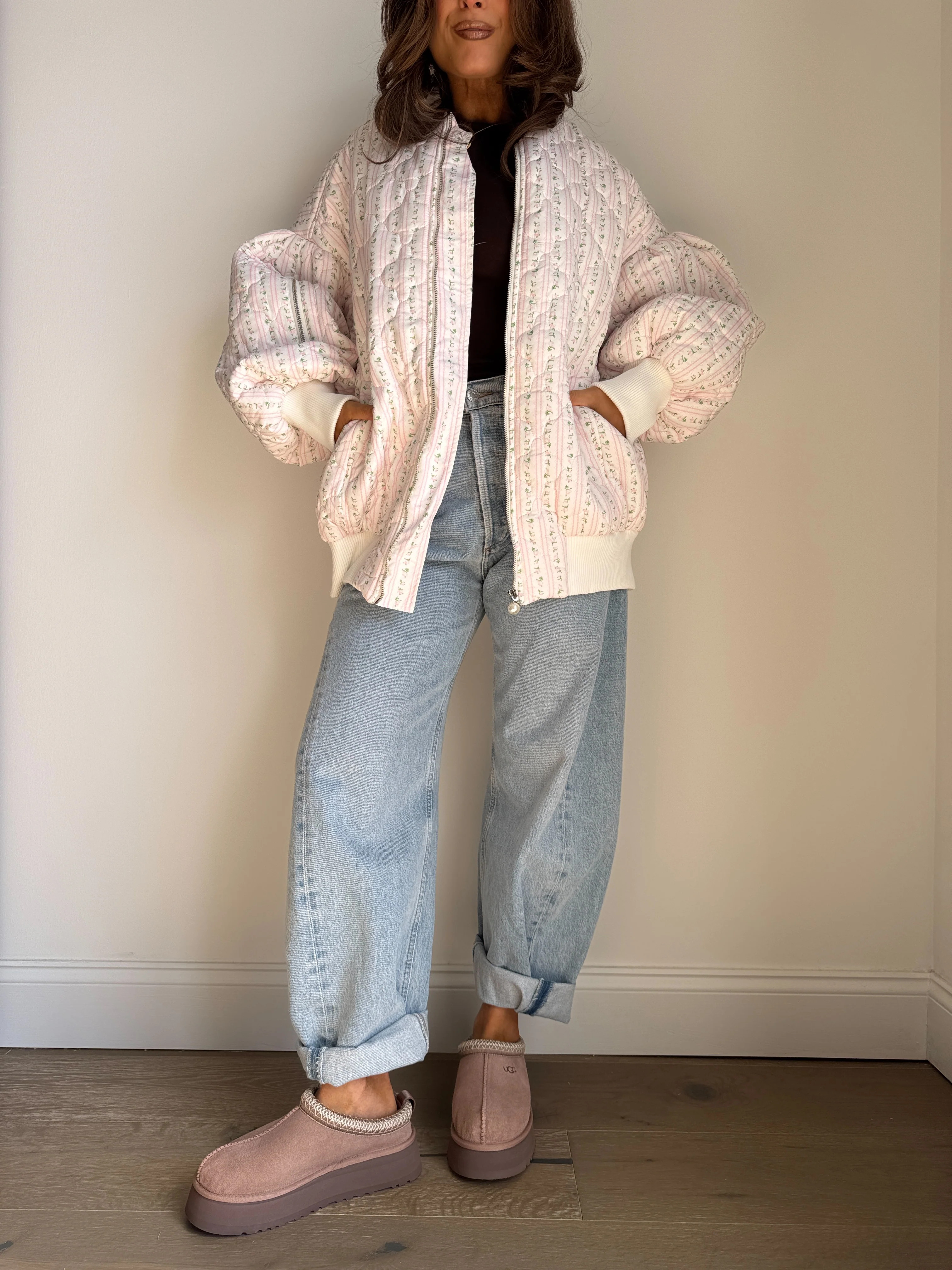 Shabby Chic Wildflower Quilted Jacket (pink) | Shop Your Darling Style