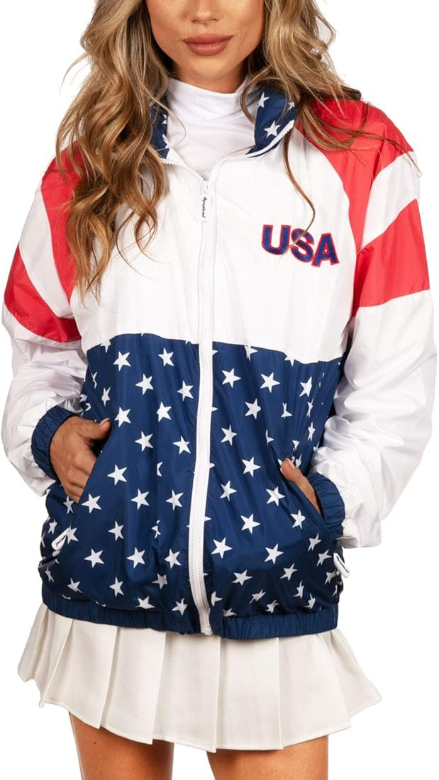 Tipsy Elves Windbreaker Jackets - Retro 80’s & 90's Hooded Windbreaker Jacket | Amazon (US)