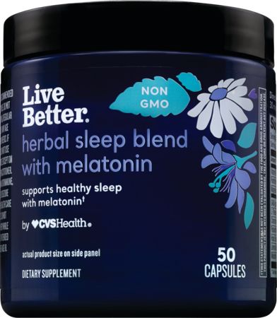 Live Better Herbal Sleep Blend with Melatonin, 50 CT | CVS