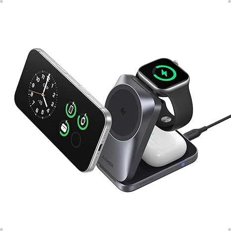 Anker Prime 3-in-1 Charging Station, AirCool Wireless Charger, 25W Qi2.2-Certified Palm-Sized Fol... | Amazon (US)
