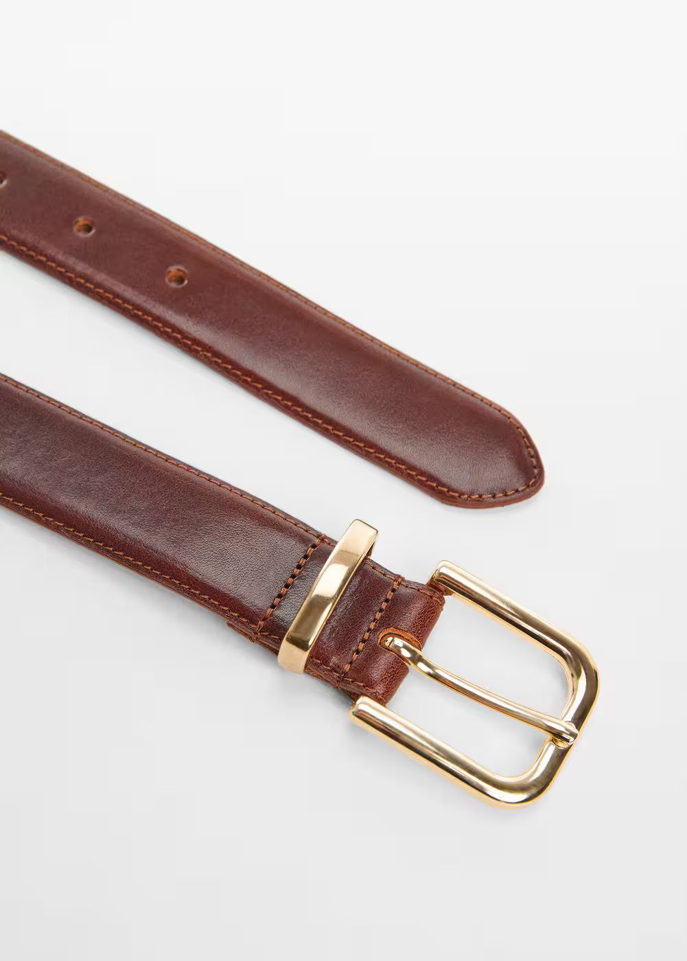 Buckle leather belt -  Woman | Mango Canada | Mango Canada