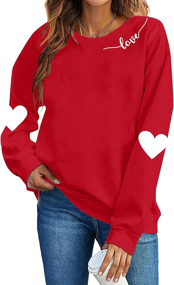 FLOYU Valentine Sweatshirt for Women - Be Mine Lover Heart Graphic Pullover - Romantic Valentine'... | Amazon (US)