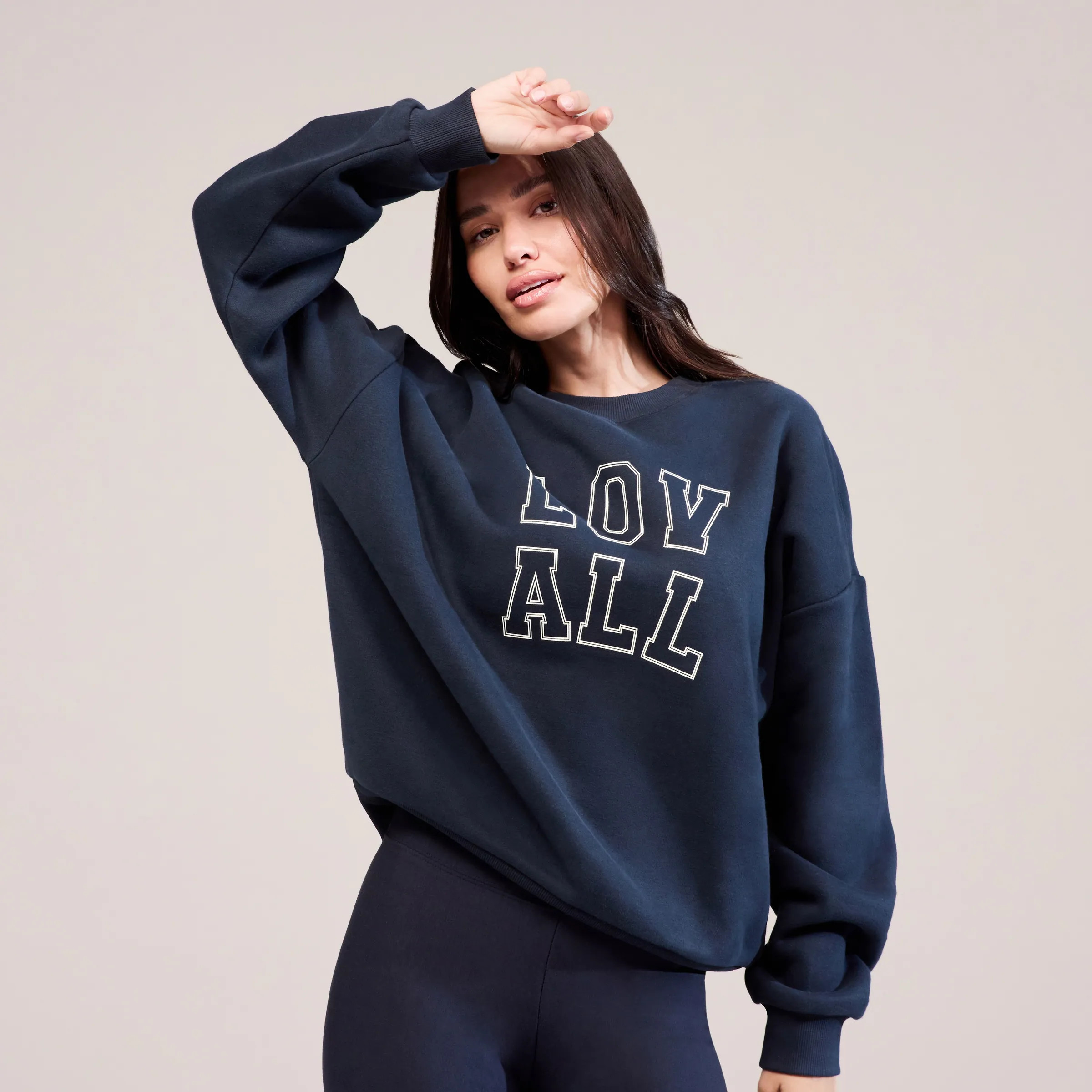Heavyweight Oversized Sweatshirt Varsity | Vintage Navy | LOVALL