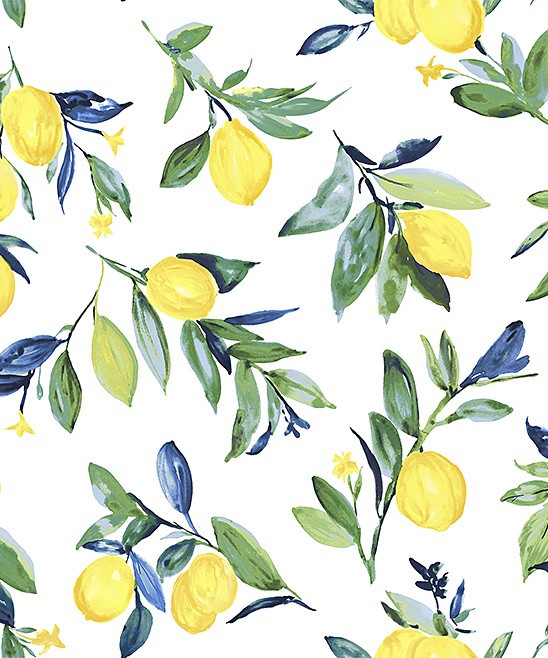 WallPops! Peel & Stick Wallpaper - White & Yellow Lemon Drop Peel & Stick Wallpaper | Zulily