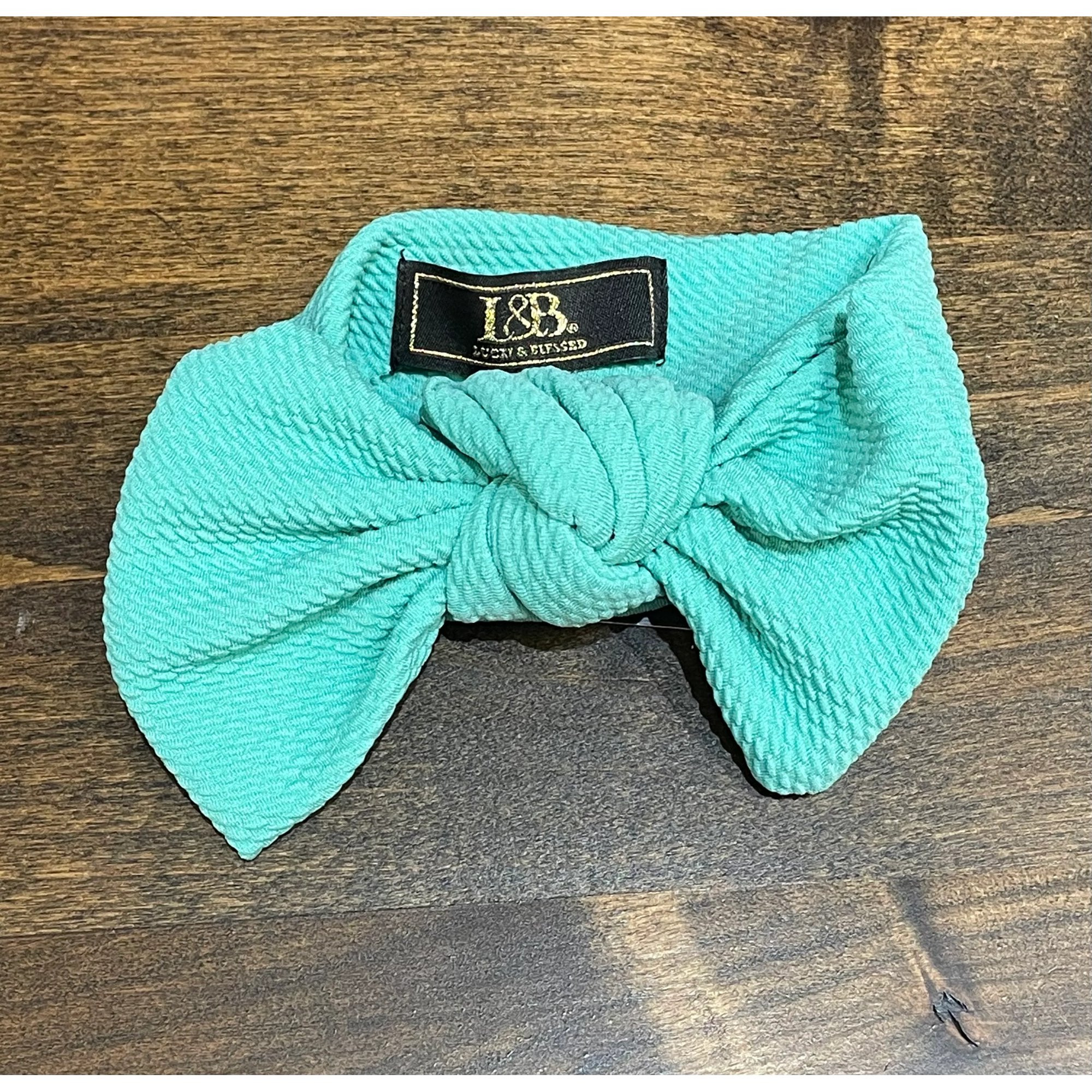 Lucky  Blessed Turquoise Big Bow Baby Headband | Walmart (US)