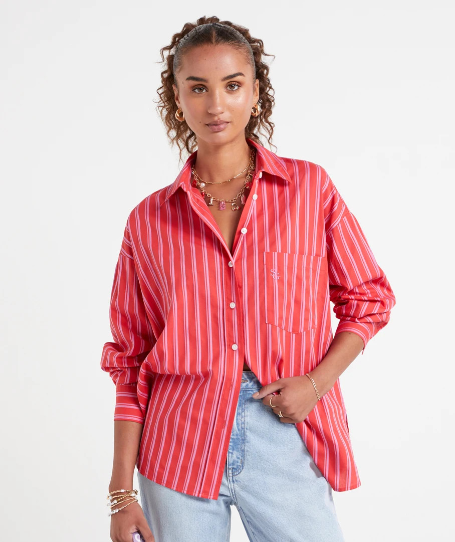 BRILEY OVERSIZED STRIPE SHIRT | Sportsgirl
