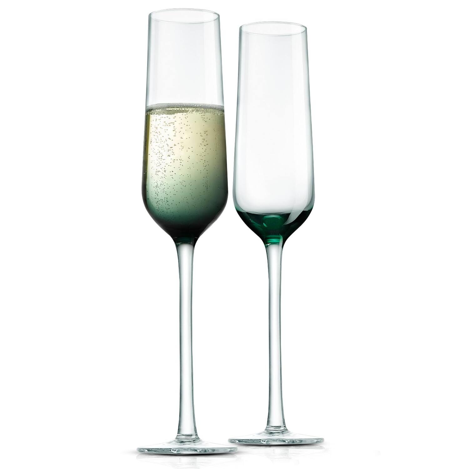 NutriChef - Kitchen Champagne Flutes Set of 2, 12.5 oz, Hand Blown, Crystal for Weddings & Parties (NGLCHAB2) - Clear | Best Buy U.S.