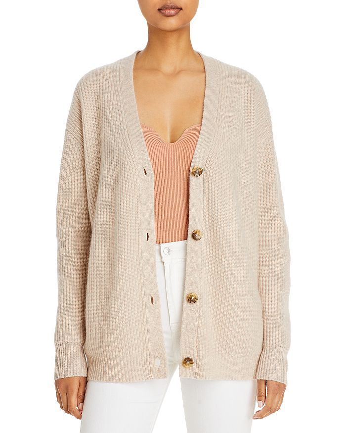 Ribbed Oversized Cashmere Cardigan - 100% Exclusive | Bloomingdale's (US)