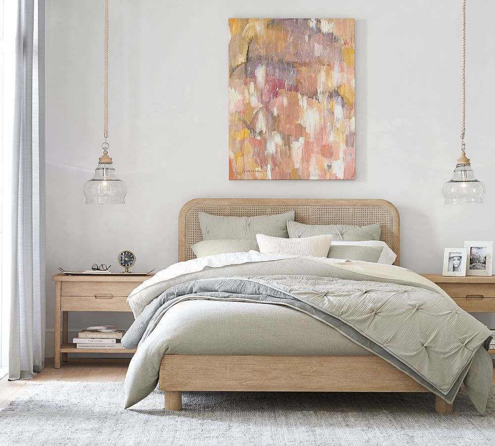 Manzanita Cane Platform Bed, King, Bone White | Pottery Barn (US)