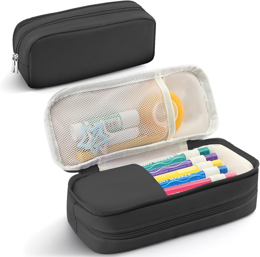 Pencil Case Large Capacity Pencil Pouch Holder Box Marker Storage Bag Desk Organizer Stationery O... | Amazon (US)