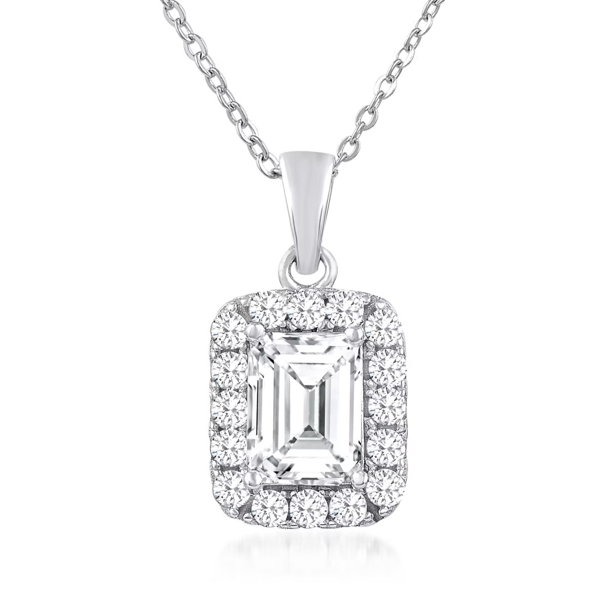 2.10 ct. t.w. Moissanite Pendant Necklace in Sterling Silver. 18" | Ross-Simons
