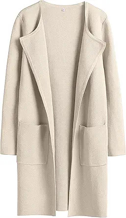 Caracilia Women's Open Front Cardigan Sweaters Long Knit Oversized Dressy Casual Coatigan Jackets... | Amazon (US)