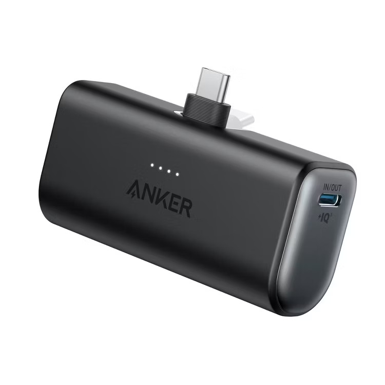 Anker Nano 5000mAh 22.5W Power Bank with Built-in USB-C Connector - Black: Smart Charging, 9V Out... | Target