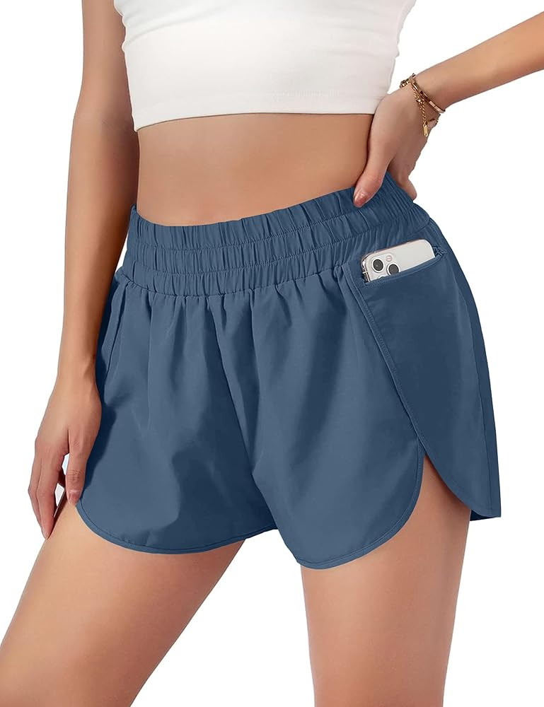 Blooming Jelly Women's Quick-Dry Running Shorts Workout Sport Layer Active Shorts with Pockets 1.... | Amazon (US)