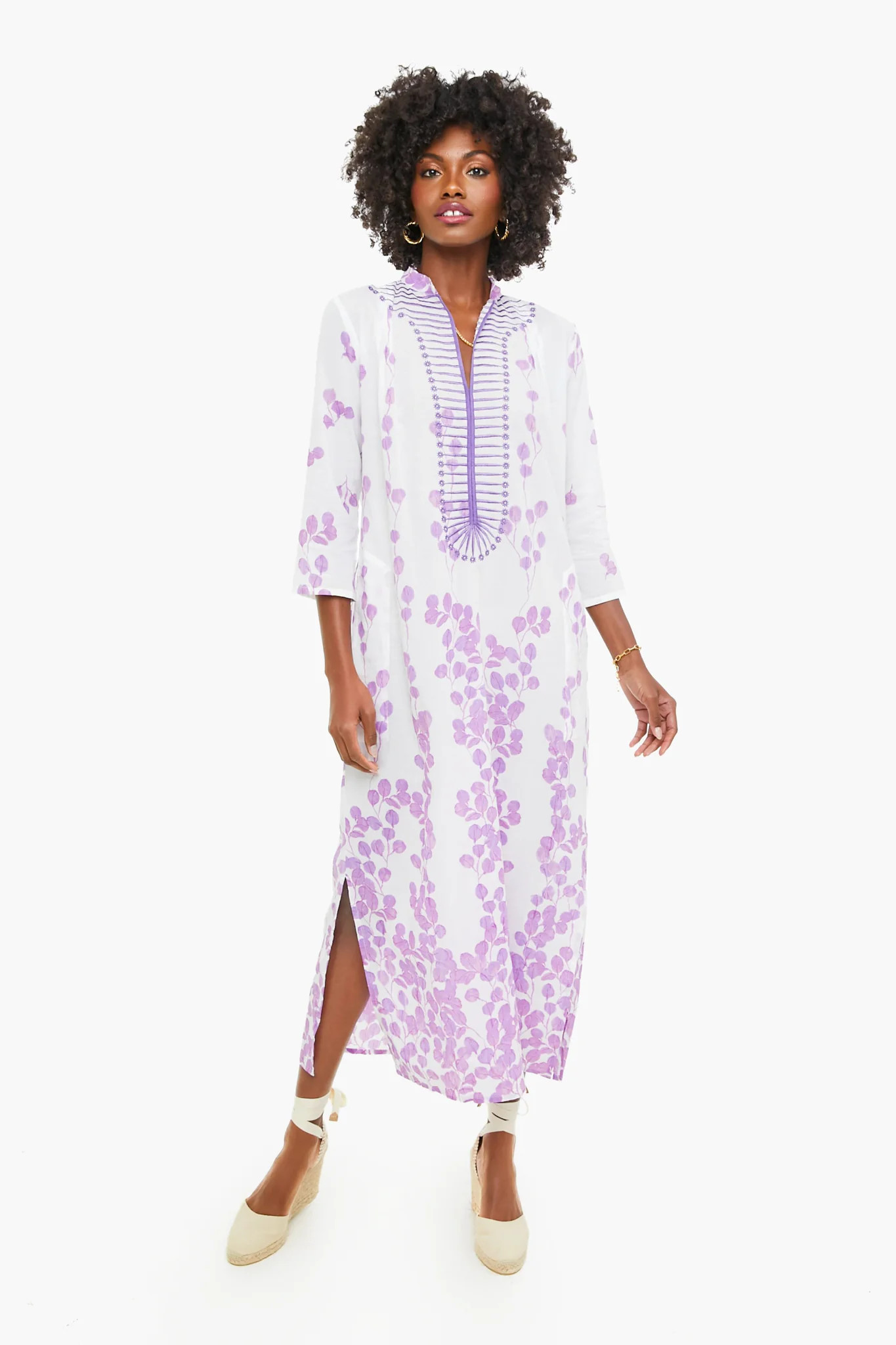 Exclusive Lavender Leaf Clorinda Kaftan | Tuckernuck (US)