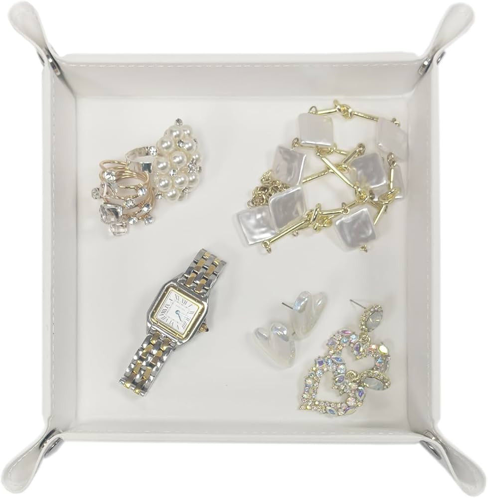 UnionBasic Small Valet Tray, Jewelry Tray for Rings Watches Earrings, Entryway Catchall Caddy for... | Amazon (US)