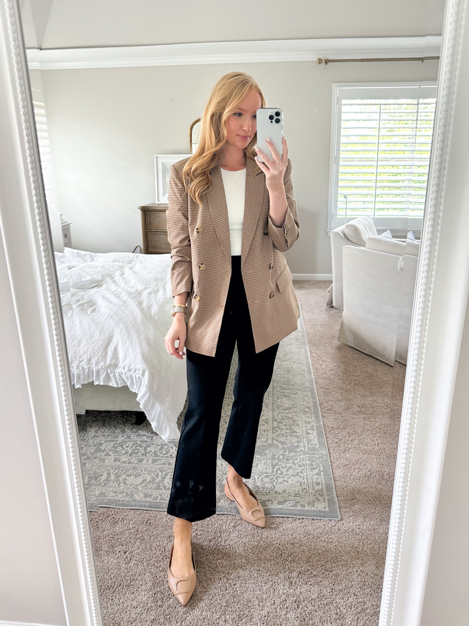 Business casual work outfit in the Nordstrom anniversary sale. Wearing a small in the oversized blazer 

#LTKxNSale