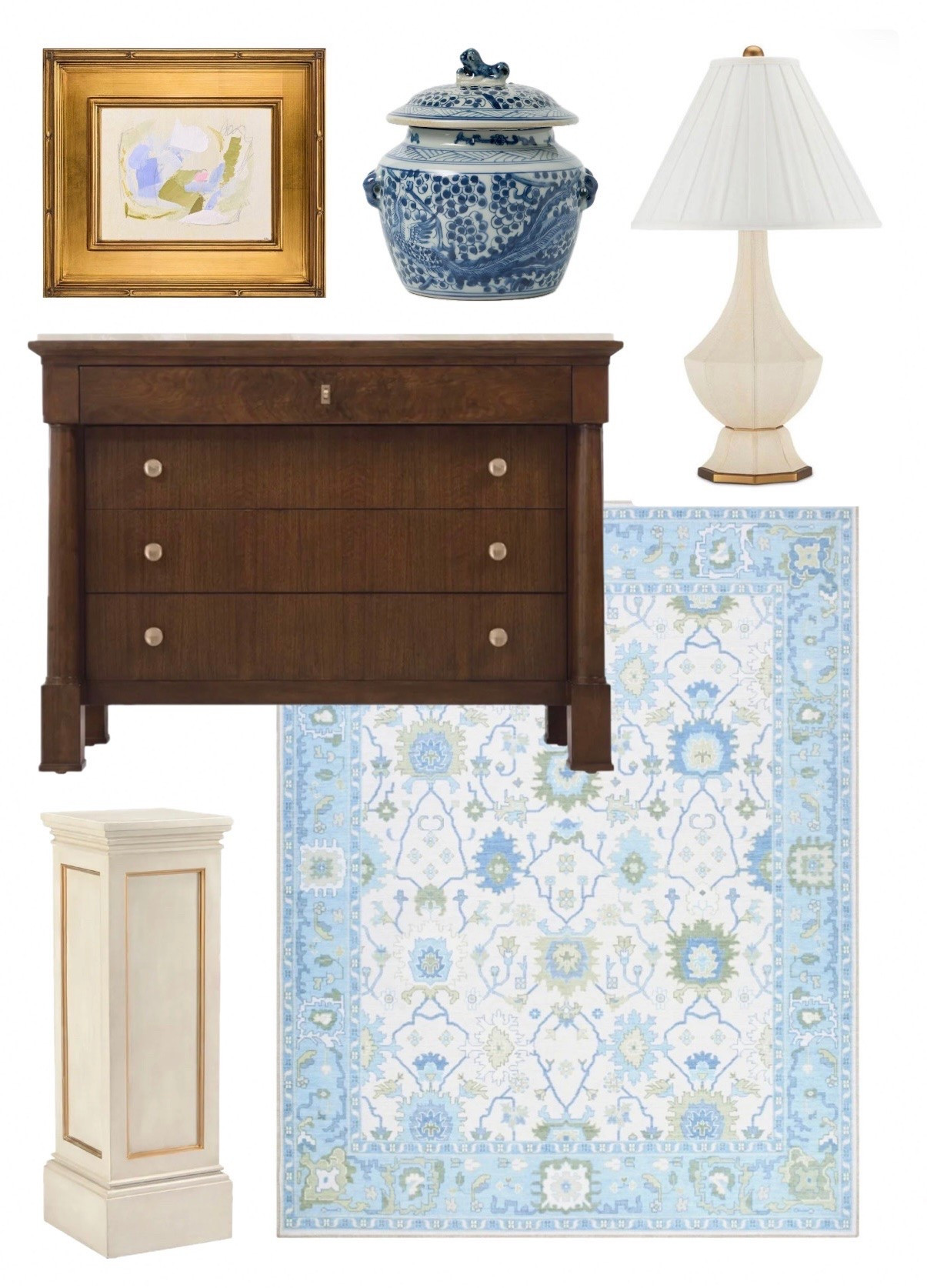 Affordable Oushak style rug✨ timeless classic traditional home decor and furniture Amazon finds blue and white ginger jars pedestal
Stand abstract art

#LTKHome #LTKSaleAlert