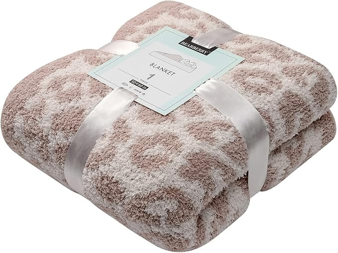 bearberry Fuzzy Leopard Knitted Throw Blanket Soft Cozy Warm Microfiber Blanket for Couch Sofa Be... | Amazon (US)
