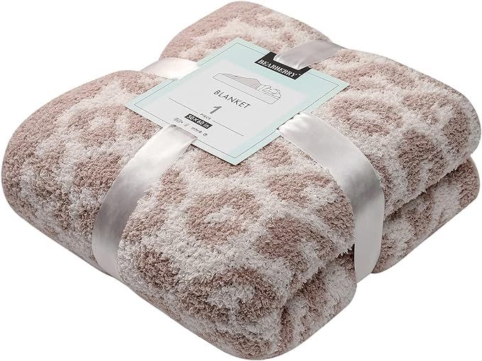 bearberry Fuzzy Leopard Knitted Throw Blanket Soft Cozy Warm Microfiber Blanket for Couch Sofa Be... | Amazon (US)