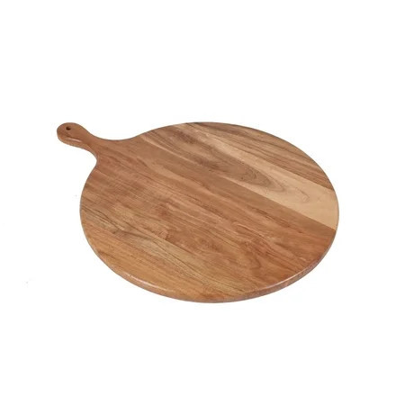 Better Homes & Gardens Round Acacia Wood Serving Board with Handle | Walmart (US)