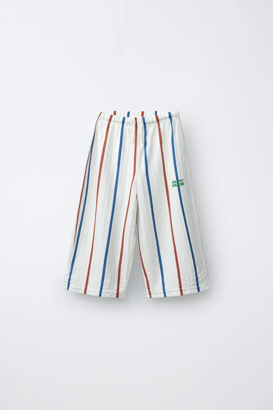 STRIPED TEXTURED PANTS | Zara US