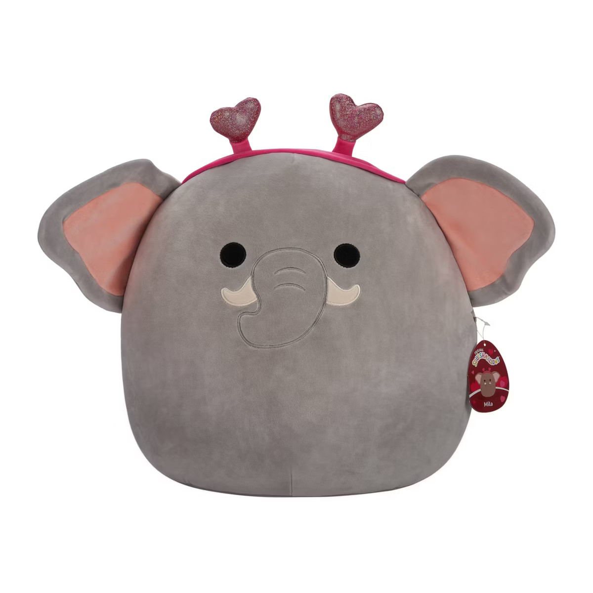 Squishmallows 16" Mila Gray Elephant with Heart Headband Large Plush | Target