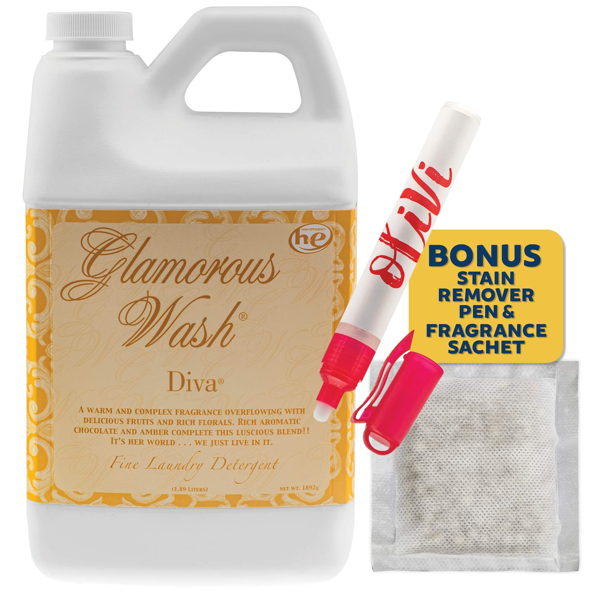Tyler DIVA Glamorous Wash Laundry Detergent- 1/2 Gallon - With Olivi Stain Remover Pen - Fresh Sc... | Amazon (US)