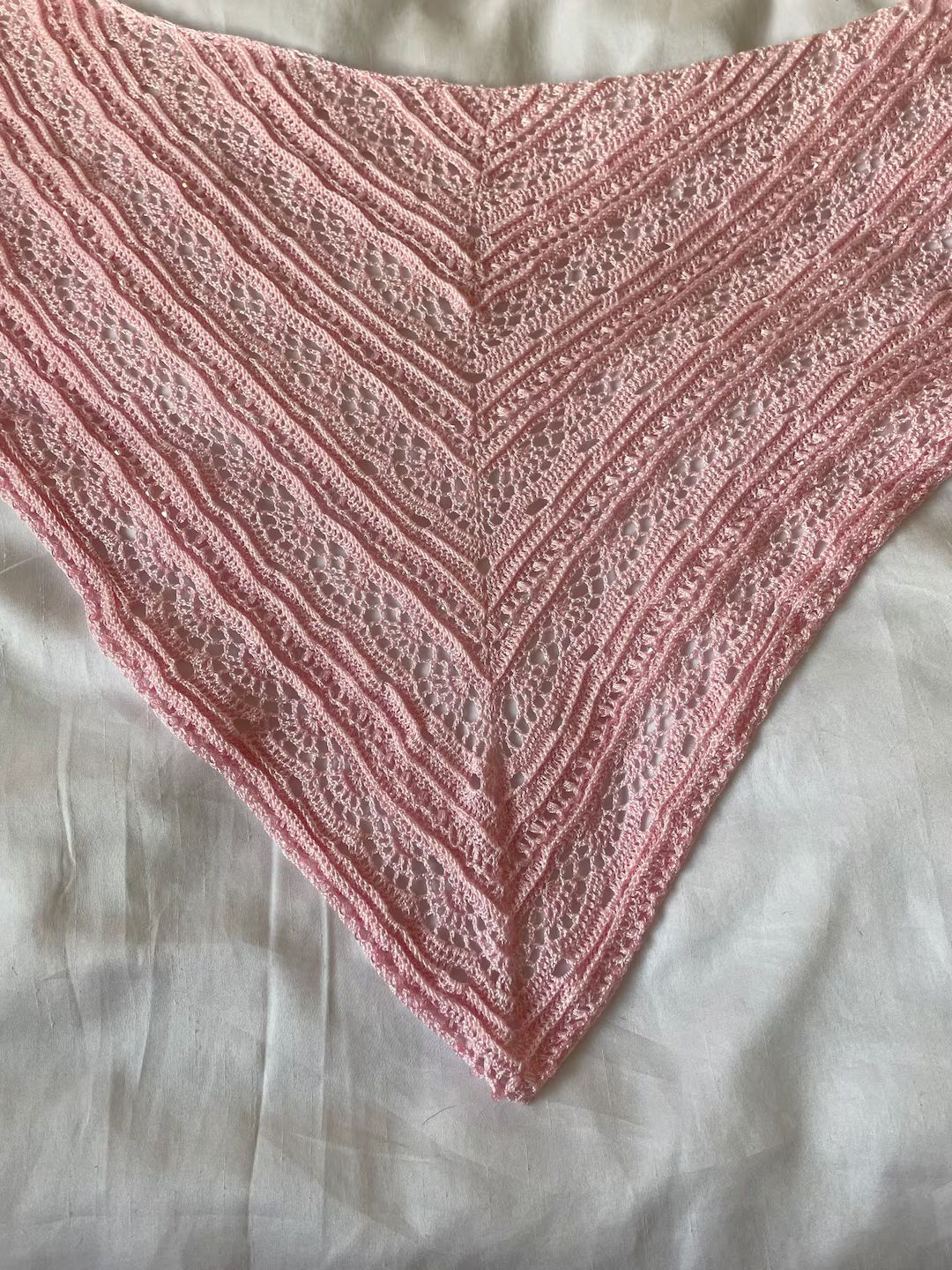 Candy Pink Beaded Crochet Wrap - Etsy | Etsy (US)