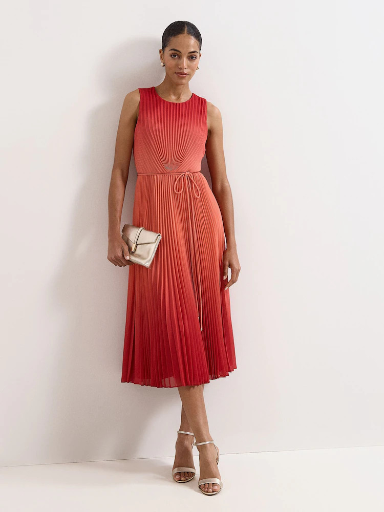 Phase Eight Red Simara Ombre Dress | Next EU
