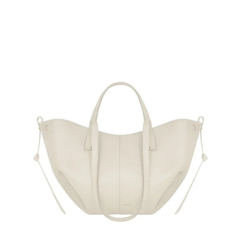 Polene Cyme Tote Bag Full-Grain Textured Leather Designer Magnetic Buckle Closure Handbag Women S... | DHGate