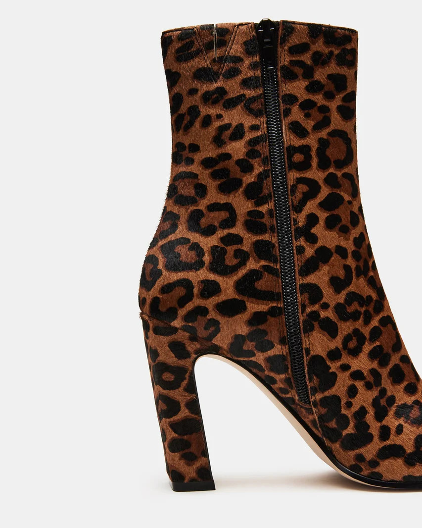 LIZABELLE Leopard Square Toe Ankle Boot | Women's Booties | Steve Madden (US)