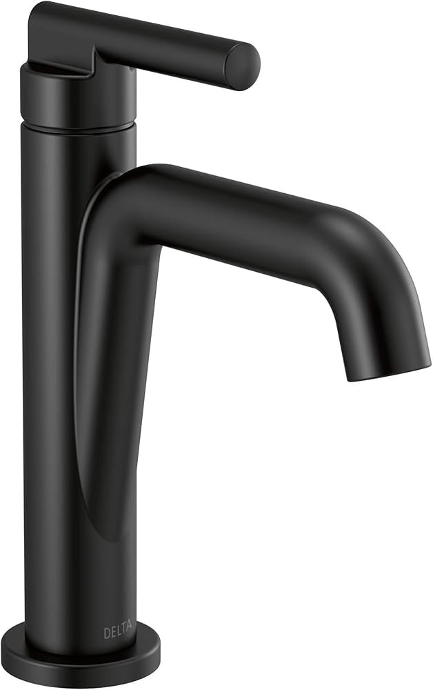 Delta Faucet Nicoli Matte Black Bathroom Faucet, Single Hole Bathroom Faucet, Single Handle Bathr... | Amazon (US)