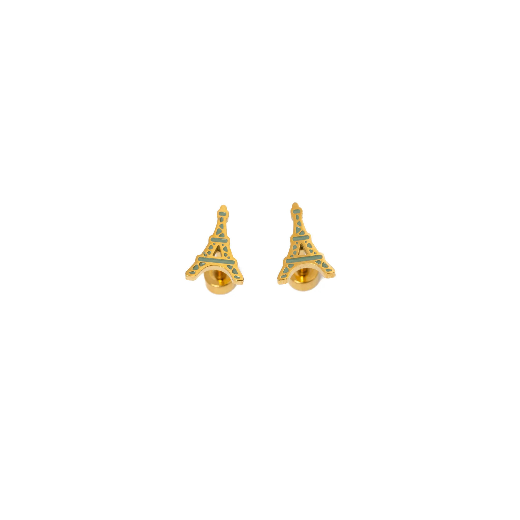 Enamel Eiffel Tower Stud Earring | Pip Pop Post