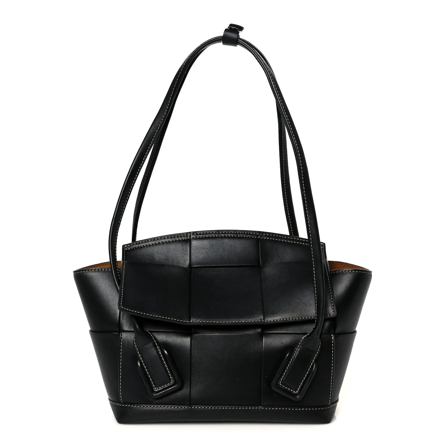 French Calfskin Maxi Intrecciato Arco 33 Black | FASHIONPHILE (US)