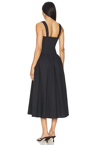 Allie Midi Dress in Black | Revolve Clothing (Global)