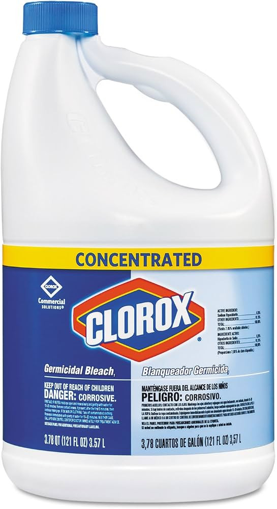 Clorox 30966CT Concentrated Germicidal Bleach Regular 121oz Bottle 3/Carton | Amazon (US)