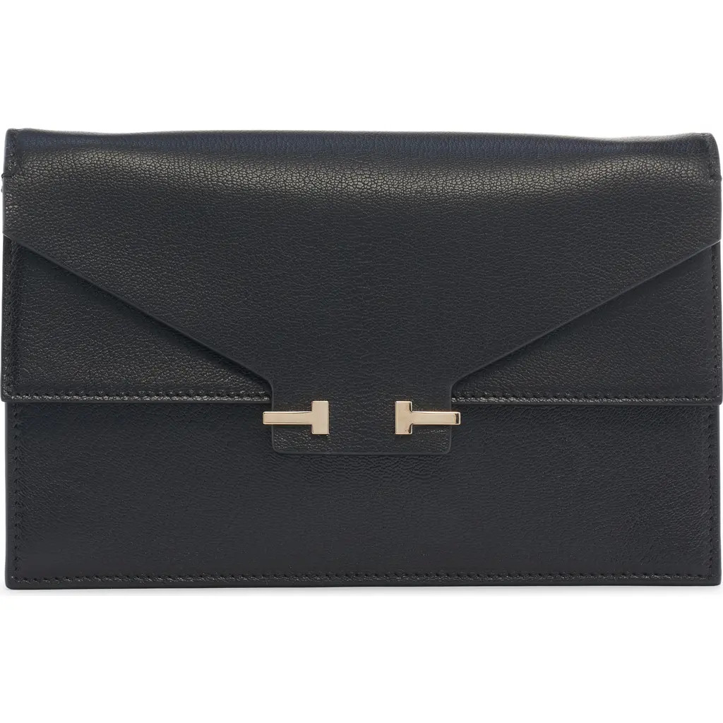 TOM FORD Mini Double T Leather Shoulder Bag in Black at Nordstrom | Nordstrom