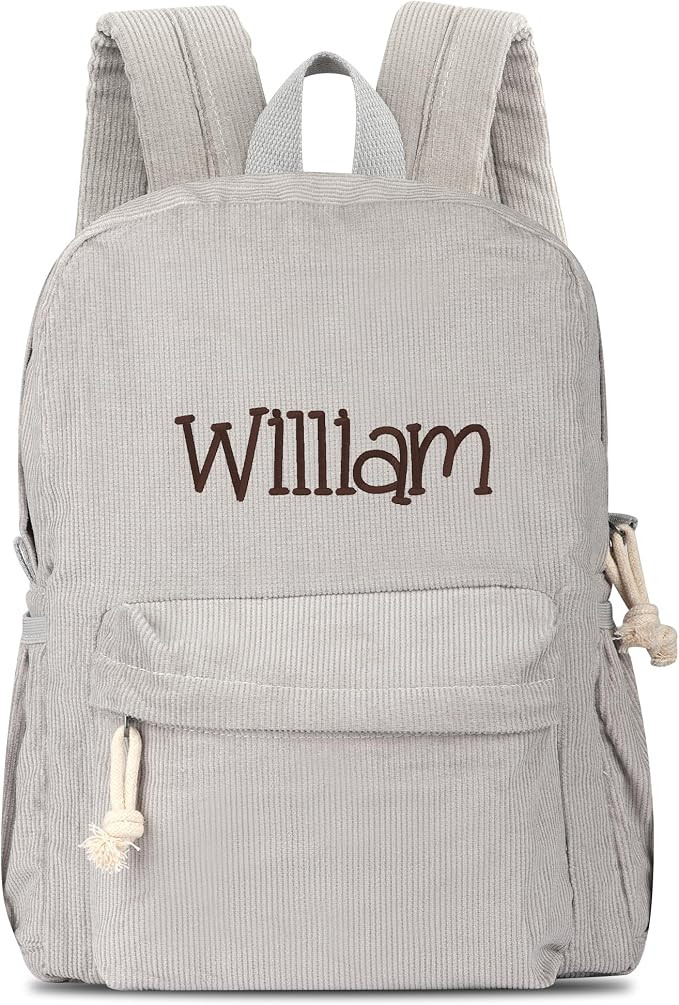 Morxy Personalized Corduroy Toddler Backpack – Back to School Baby Bag for Boys & Girls | Amazon (US)