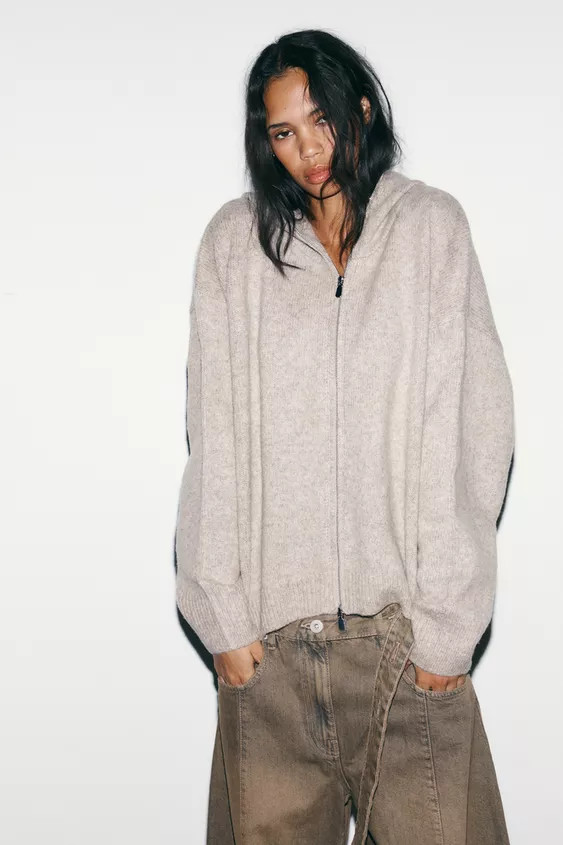 WOOL HOODIE | Zara UK