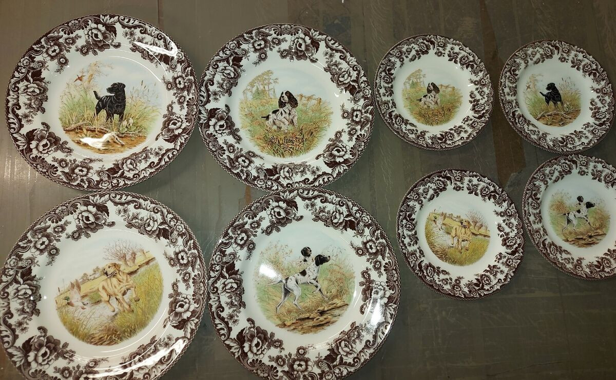 Spode Woodland 8 pk all dogs 4 dinners + 4 salads  | eBay | eBay US