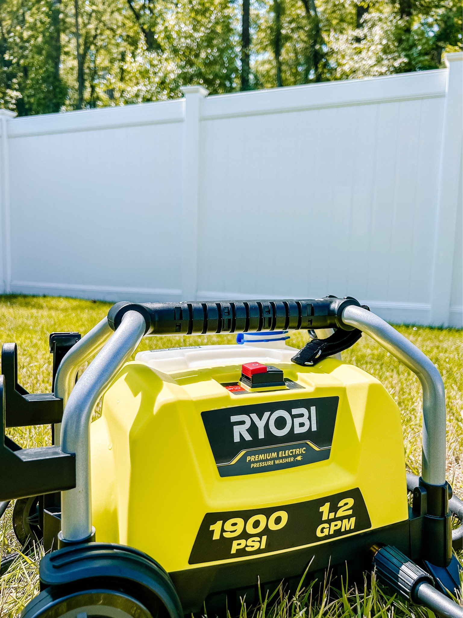 My therapy for the day is pressure washing our vinyl fence. Not an ad but sharing one of my new favorite @ryobitoolsusa products from @homedepot and it’s so good! We’re in the backyard a ton now that the weather is nice so the grime had to go. 🥳 ⁣
⁣
• ⁣
• ⁣
⁣
How often do you pressure wash your home exterior? ⁣
⁣
#pressurewash #vinylfence #backyard #homedepot #ryobipowertools #ryobi

#LTKFind #LTKSeasonal #LTKGiftGuide