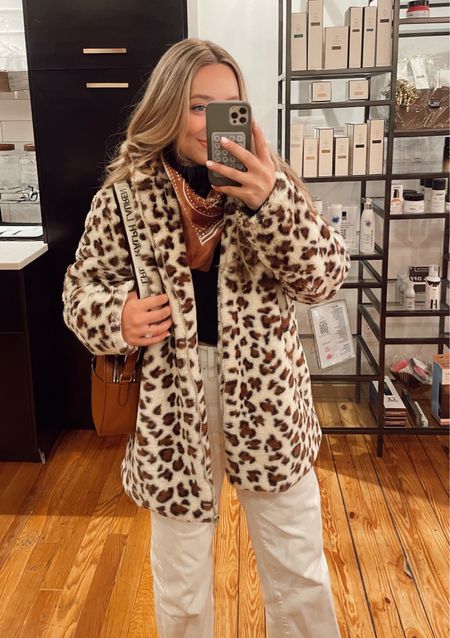 Lovinggggg leopard this season!!! 
Wearing a 26 in the wide leg jeans and a small in the jacket & turtleneck. 🖤

#leopard #NYC #winter #leopardprint #leopardjacket #mobwife #widelegjeans #whitepants 

#LTKfindsunder100 #LTKtravel #LTKstyletip