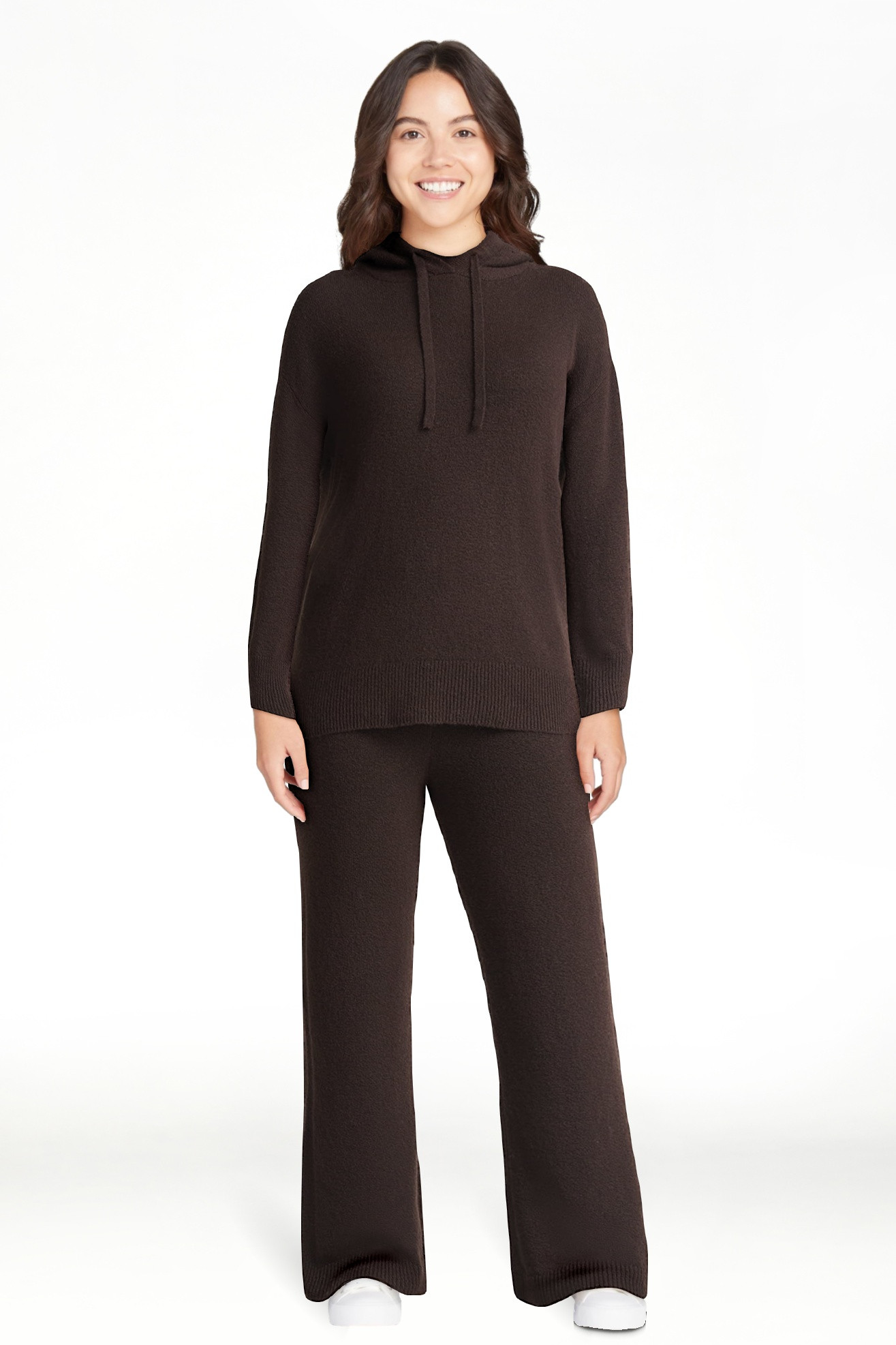 Time and Tru Long Sleeve Hoodie Sweater Pant Set, Sizes XS-XXXL | Walmart (US)