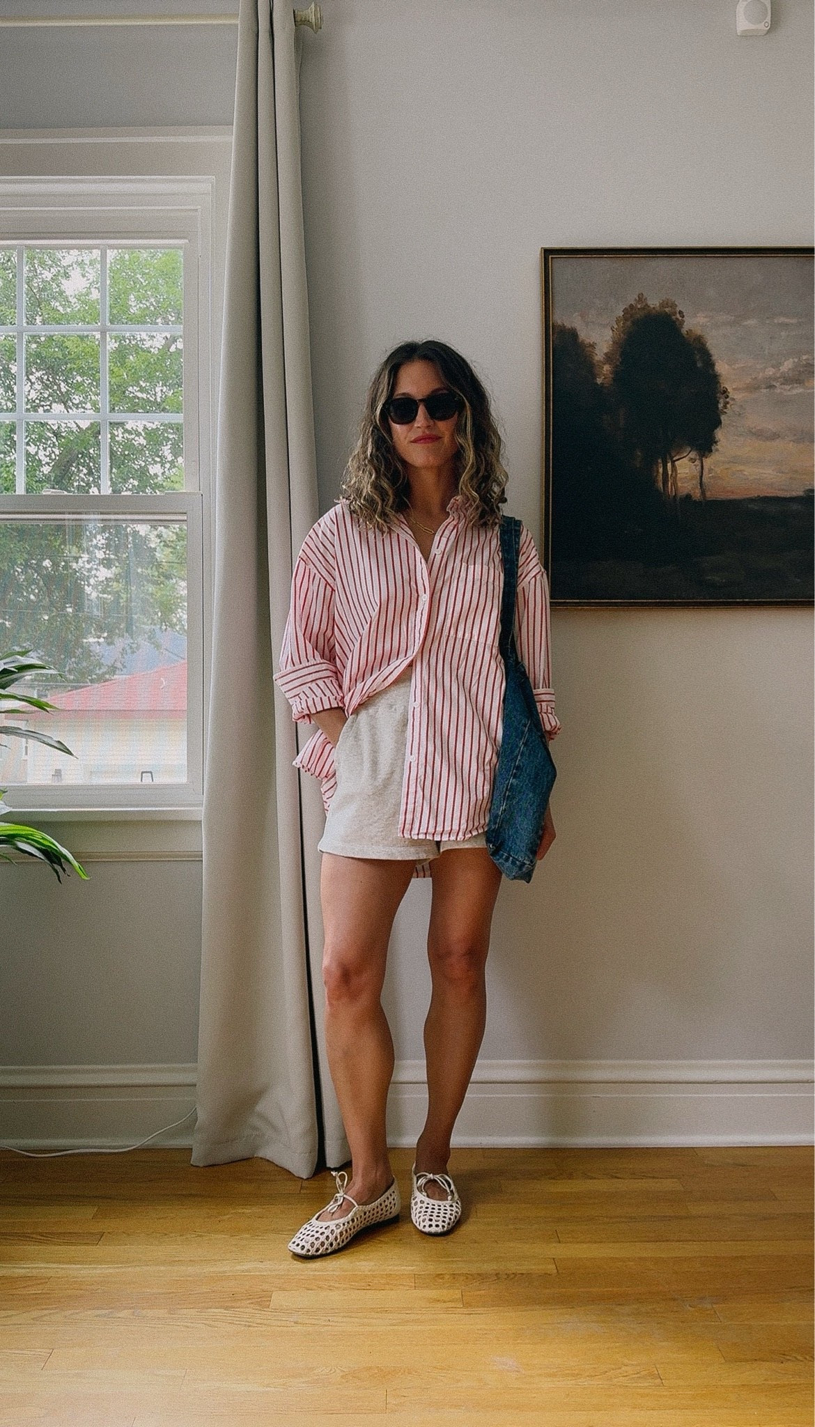 July Capsule // Day Five

Faherty shirt, fits very oversized, wearing the XS. Buck Mason sweat shorts (love these so much!), S, I sized up for a looser fit. Sam Edelman woven flats, TTS. Quince sunglasses. Bag from Merci Paris.

#LTKmomlife #LTKootd #LTKOver40